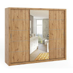 Szafa Przesuwna Lakas 250 Z Lustrem Dąb Artisan