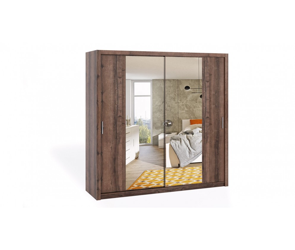 Szafa Przesuwna Lakas 220 Z Lustrami Dąb Monastery