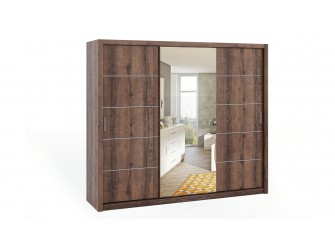 Szafa Przesuwna Lakas 250 Z Lustrem Dąb Monastery