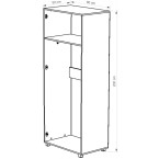 Szafa 2D Rossi 150 Połysk 3 kolory