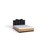 Łóżko Ive 160x200 Czarny Mat/Dąb Artisan