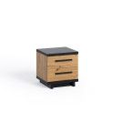 Stolik Nocny Ive Czarny Mat/Dąb Artisan