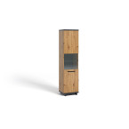 Witryna Ive 50 Czarny Mat/Dąb Artisan