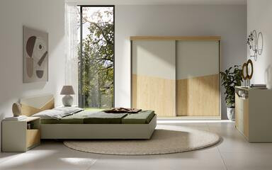 System Amber szarobeżowy/dąb oliwkowy