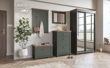 System Evora przedpokój Zielony/Dąb Lefaks